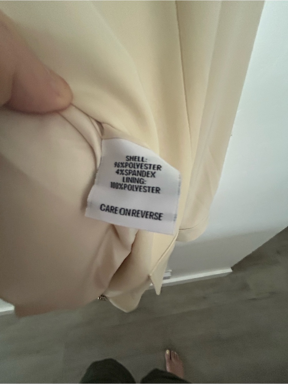 Calvin Klein Classic Off White Utility Zip Jacket with Self Tie Removable Belt - Picture 5 of 5